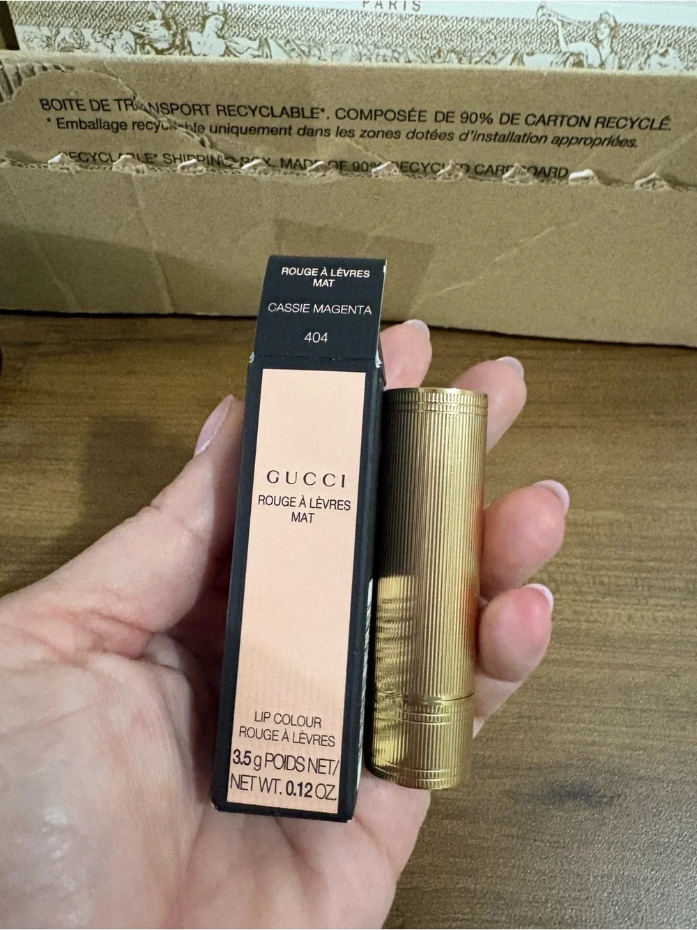 Gucci Rouge a Levres Mat Lipstick - Cassie Magenta 404 NIB